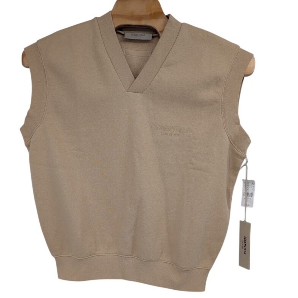 Essentials Fear of God NWT Women's‎ Sand V-neck Sleeveless Vest Sweatshirt sz M
